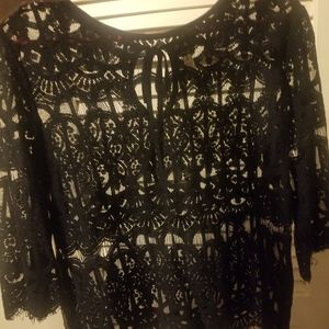 Black lace top